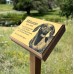 Oak Pet Memorial Stake With Photo Plaque