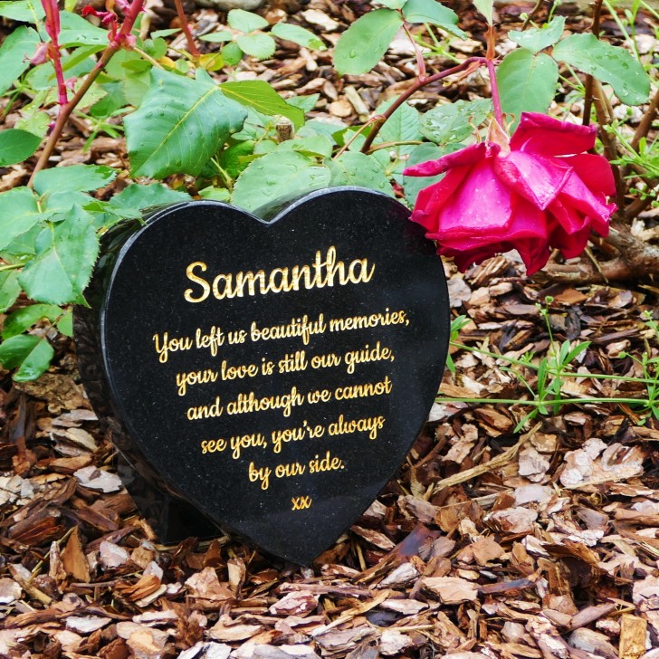 Small Granite Heart Memorial 