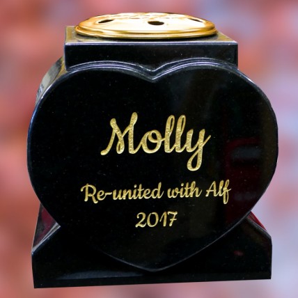 Granite Heart Memorial Vase