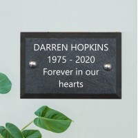 Small Bevelled Slate Memorial Plaque 18cm x 12cm